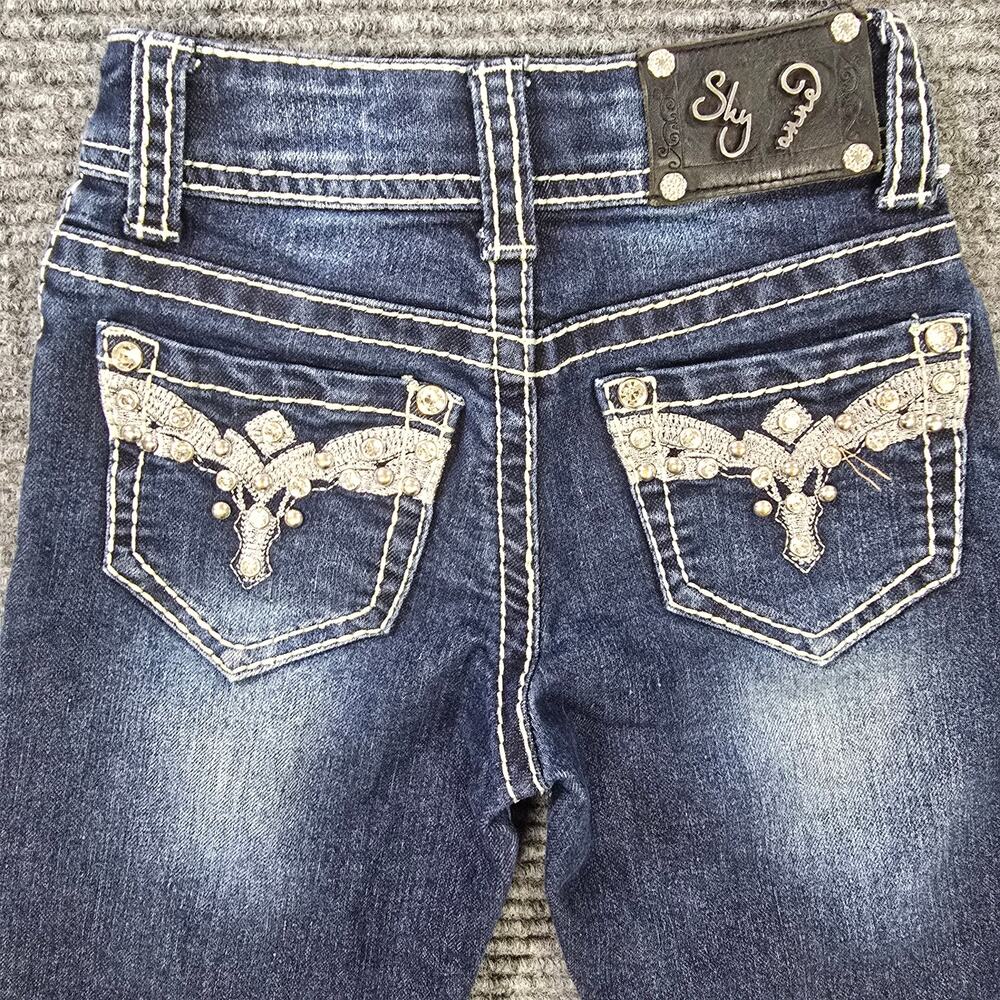 Shyanne Jeans Girls 5 Blue Bootcut Western Rhinestone Bling